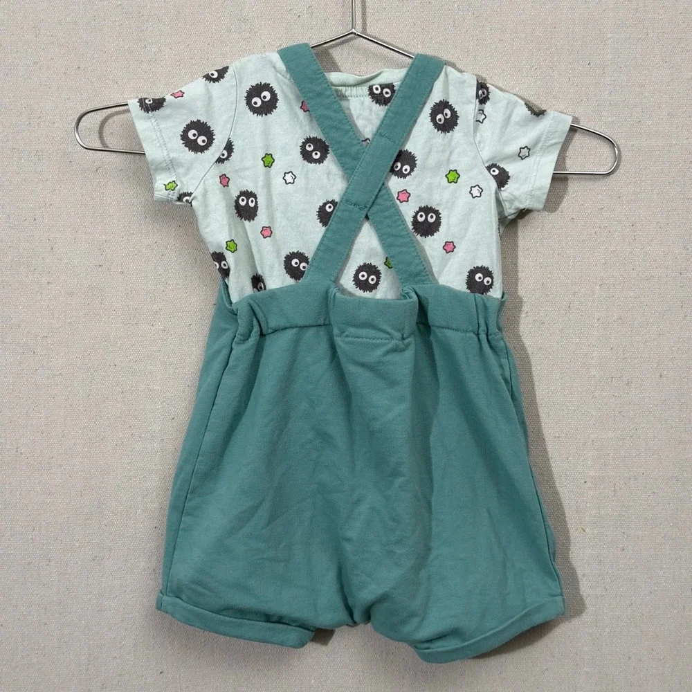 BoxLunch Spirited Away Soot Sprite Baby Overall Set 12M Studio Ghibli